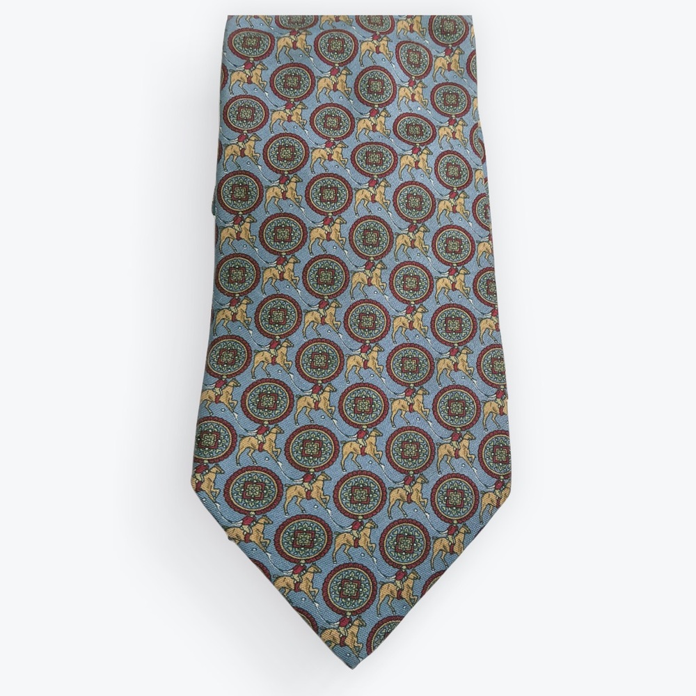Jos. A. Bank Collection Silk Tie Polo Blue Burgundy